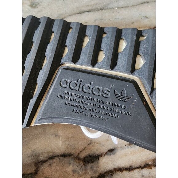 Size 12.5 Adidas Pharrell x NMD Human Race Trail Oreo Sneakers Moon Clouds - Picture 8 of 12